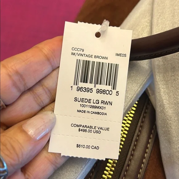 Coach Large suede Rowan , New with tags ONLY Reasonable offers😊 - Picture 7 of 7